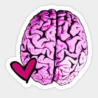 Brain Floral, love your brain Sticker